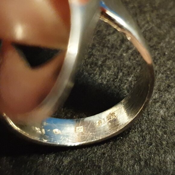 Bold Vintage Sterling Silver Open-Wave Modernist Ring – European Craftsmanship - Picture 9 of 14